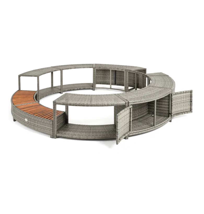 ENTOURAGE ROTIN GRIS SPA GONFLABLE Diam. 180cm 3 ENTOURAGE ROTIN GRIS SPA GONFLABLE Diam. 180cm - Image 3