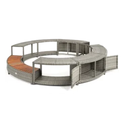 ENTOURAGE ROTIN GRIS SPA GONFLABLE Diam. 180cm 8 ENTOURAGE ROTIN GRIS SPA GONFLABLE Diam. 180cm -Racer Soldes Boutique entourage rotin gris spa gonflable diam 180cm 3