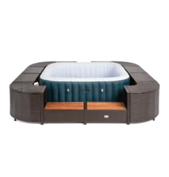 ENTOURAGE ROTIN MARRON SPA GONFLABLE 188x188cm -Racer Soldes Boutique entourage rotin marron spa gonflable 188x188cm 2