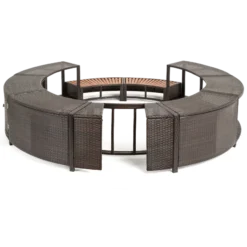 ENTOURAGE ROTIN MARRON SPA GONFLABLE Diam. 180cm -Racer Soldes Boutique entourage rotin marron spa gonflable diam 180cm 2