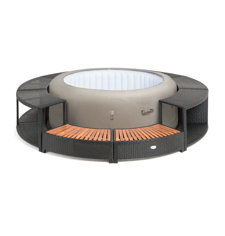 ENTOURAGE ROTIN NOIR SPA GONFLABLE Diam. 200cm 2 ENTOURAGE ROTIN NOIR SPA GONFLABLE Diam. 200cm - Image 2