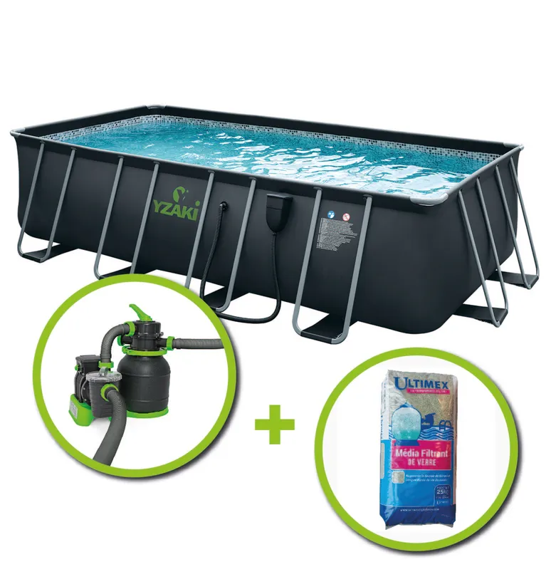 KIT PISCINE TUBULAIRE YZAKI 5,49x2,74x1,32m 1 KIT PISCINE TUBULAIRE YZAKI 5,49x2,74x1,32m