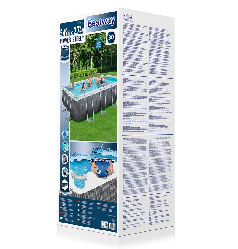 PISCINE BESTWAY POWER STEEL RECTANGULAIRE 5,49x2,74 H 1,22 8 PISCINE BESTWAY POWER STEEL RECTANGULAIRE 5,49x2,74 H 1,22 - Image 8
