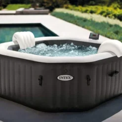 SPA GONFLABLE INTEX PURESPA CARBONE OCTO 4pl. BULLES+JETS -Racer Soldes Boutique spa gonflable intex purespa carbone octo 4pl bulles jets 3